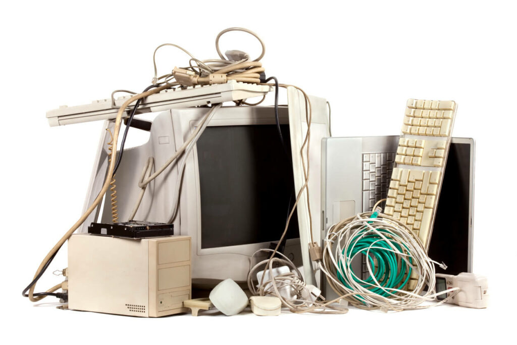 iStock-171242093(1) old computer equipment for recycling